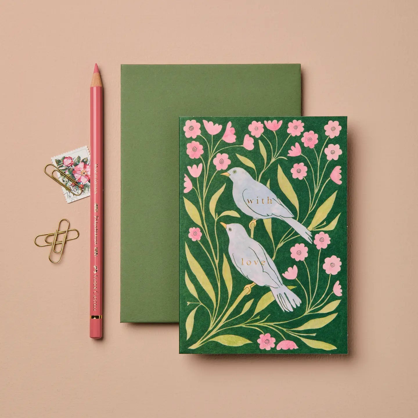 Lovebirds "With Love" Card