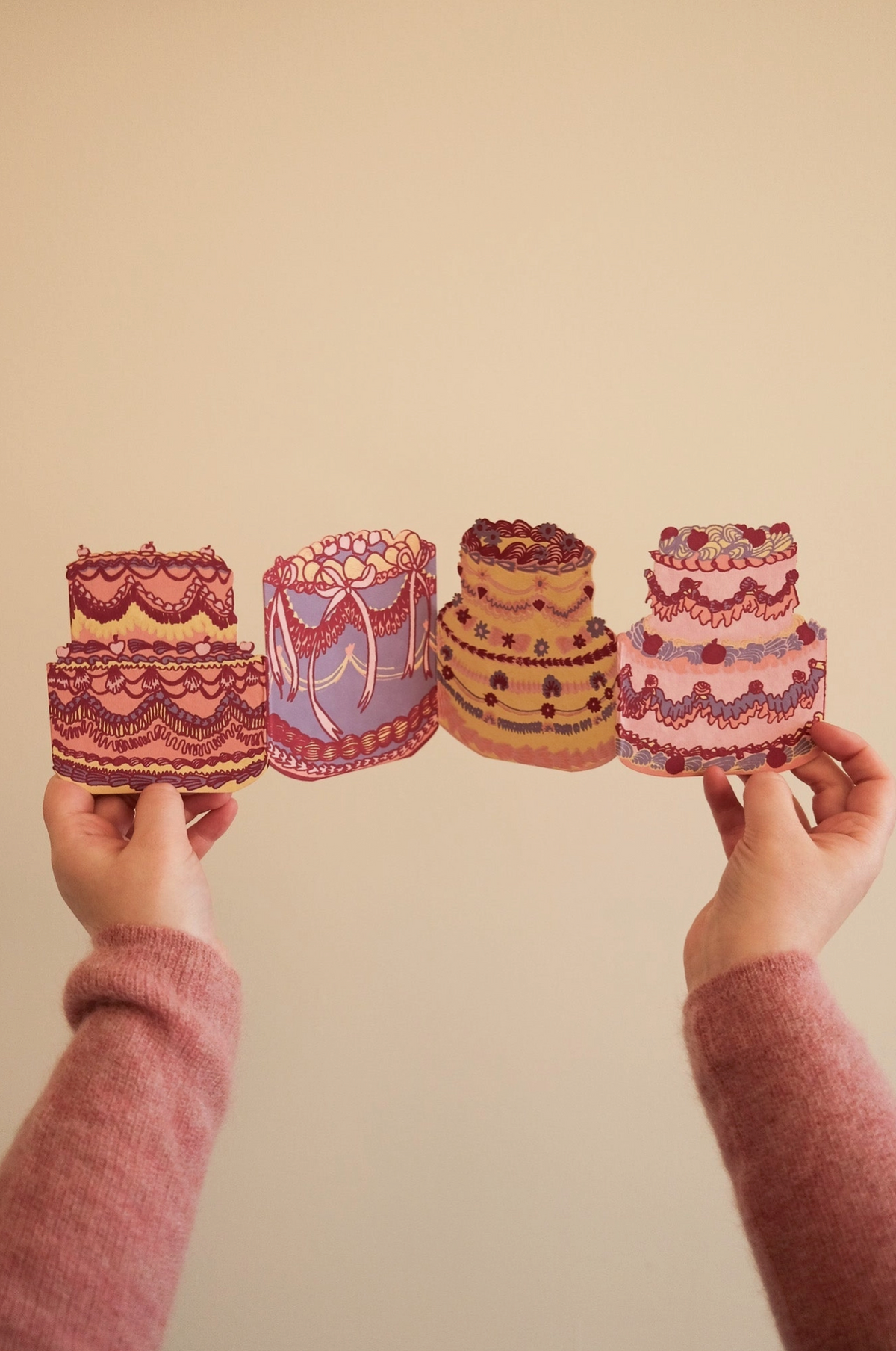 Birthday Cake Concertina Greeting Card