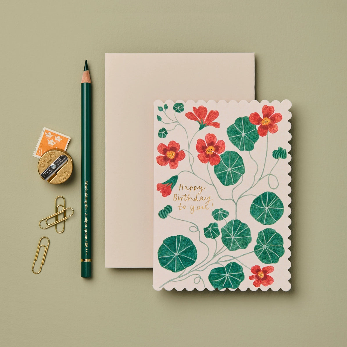 Nasturtium "Happy Birthday To You" Card