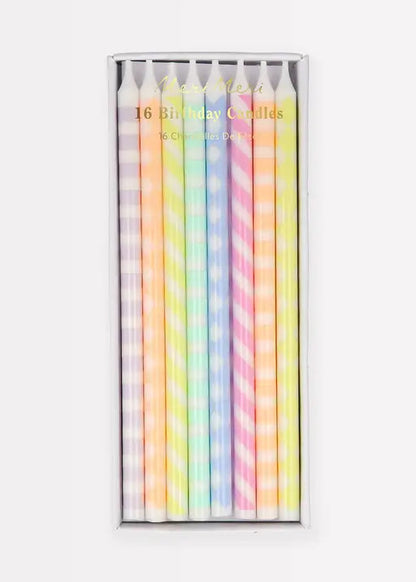 Pastel Patterned Candles