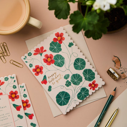 Nasturtium "Happy Birthday To You" Card