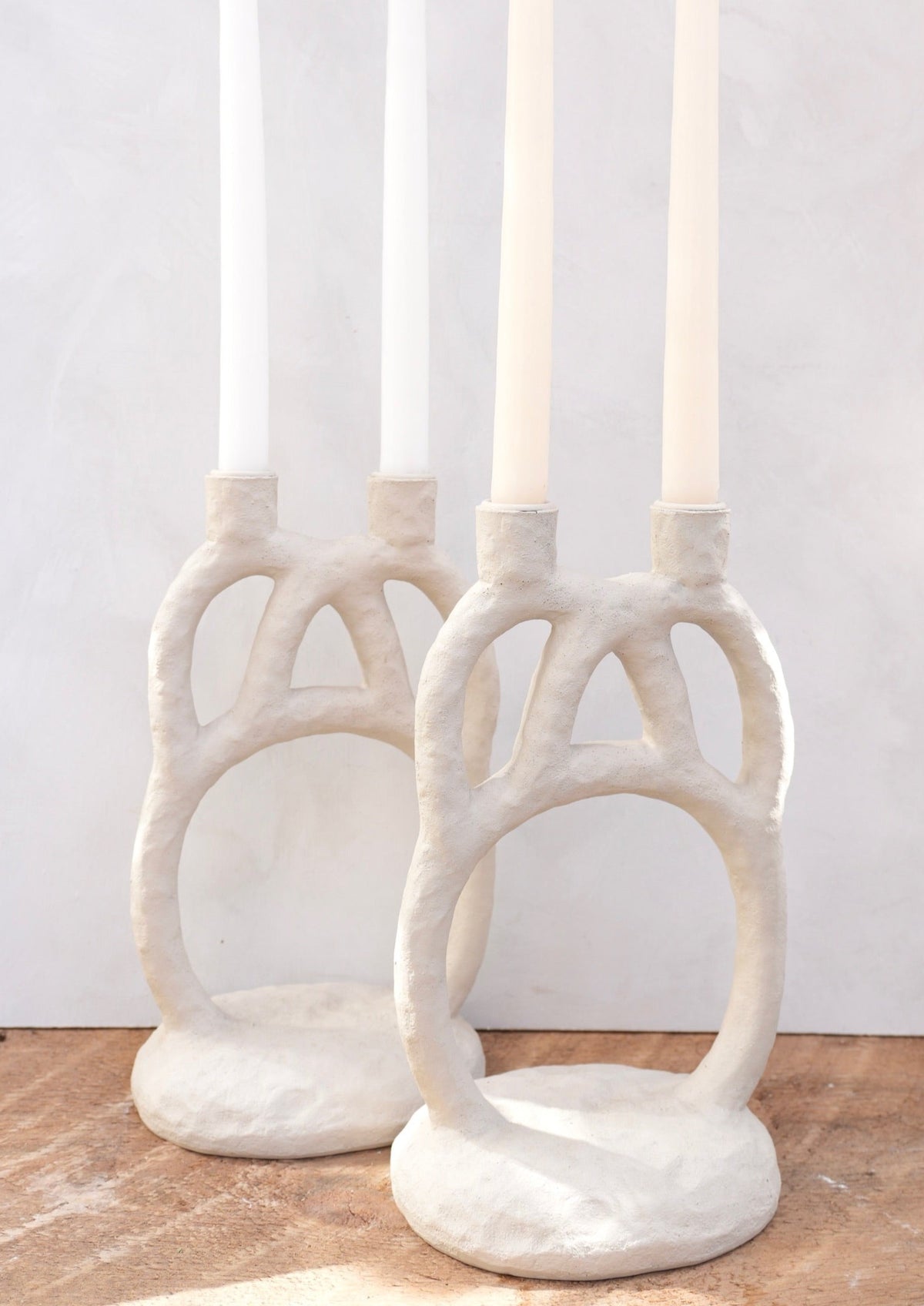 Abstract Double Candle Holder