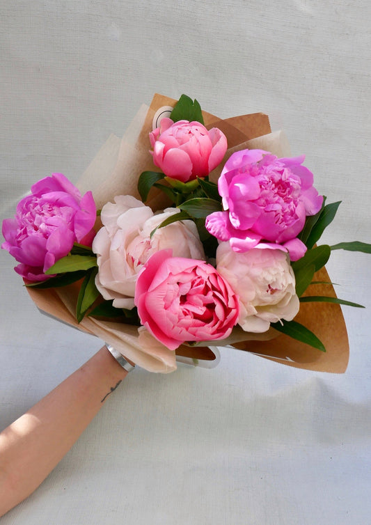 'Color-Burst' Peony Bouquet