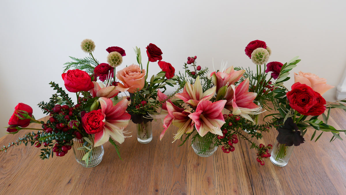 Holiday Bud Vases