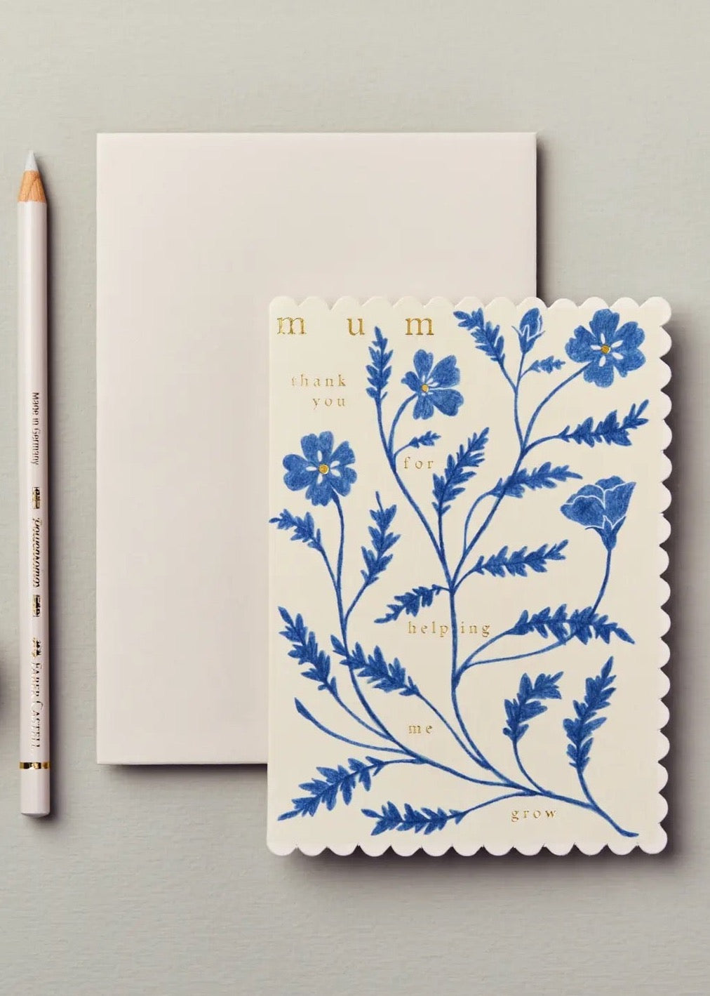 Flora &quot;Mum Thank You For Helping Me Grow&quot; Card