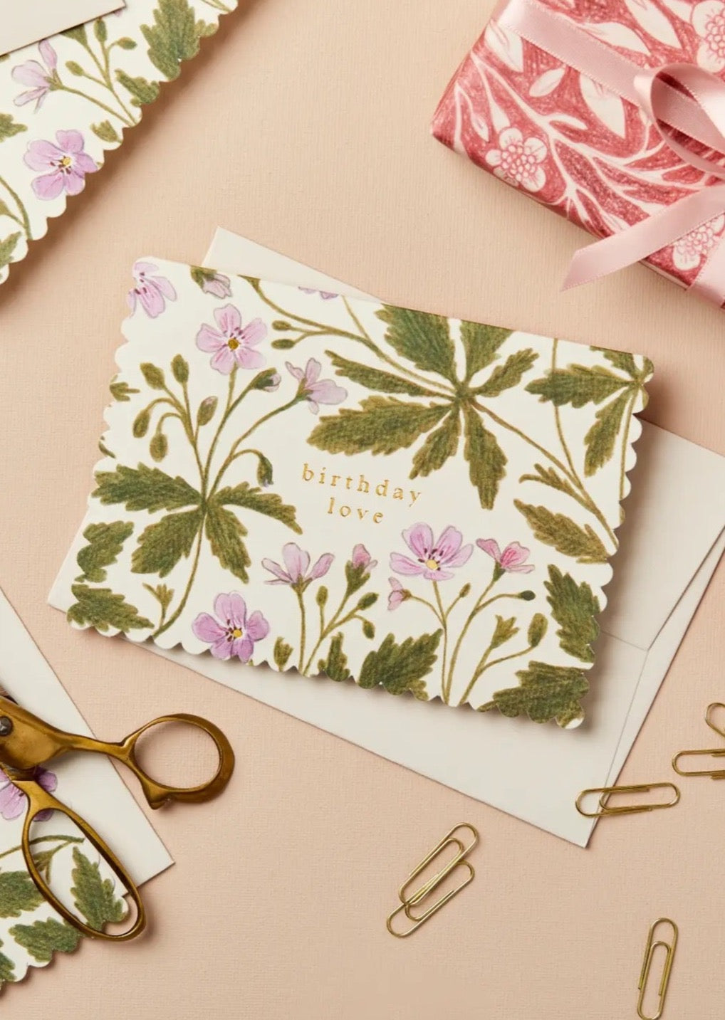 Geranium Birthday Card