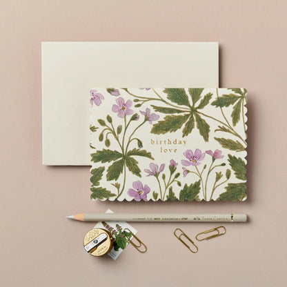 Geranium Birthday Card