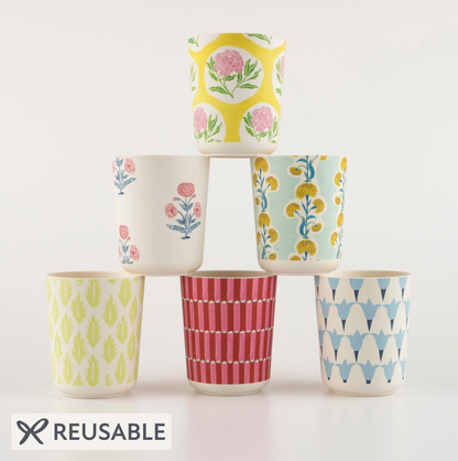Meri Meri X Molly Mahon Patterned Reusable Cups