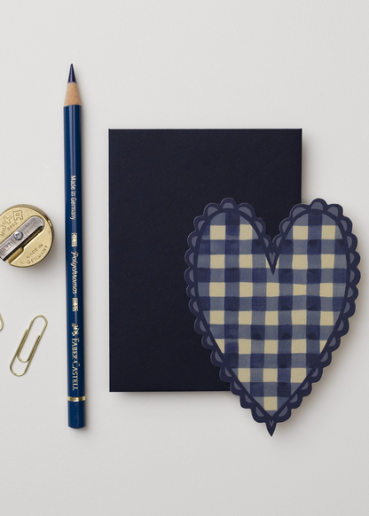 Blue Heart Mini Card