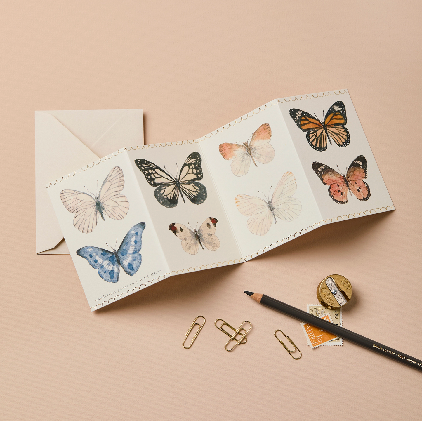 Butterfly Concertina Mini Card