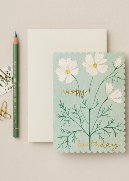 Cosmos "Happy Birthday" Card
