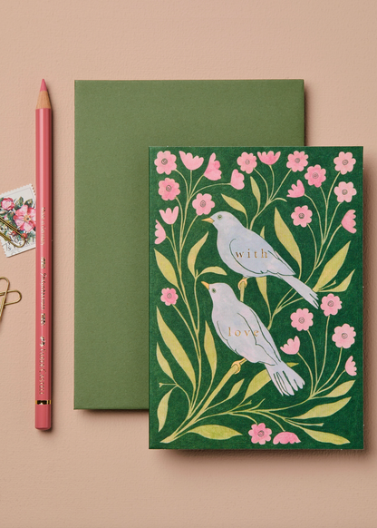 Lovebirds "With Love" Card