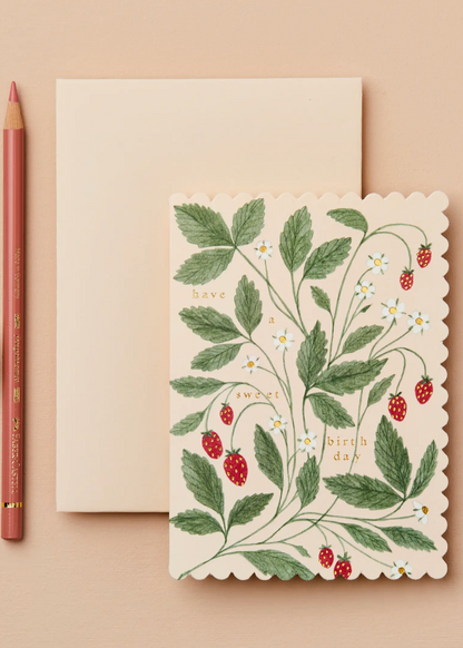 Strawberry "Have A Sweet Birthday" Card