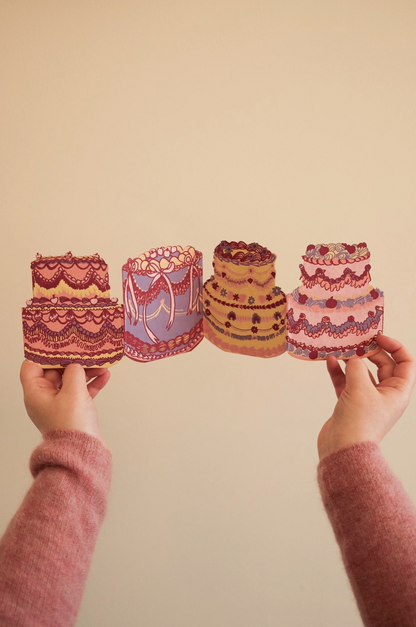 Birthday Cake Concertina Greeting Card