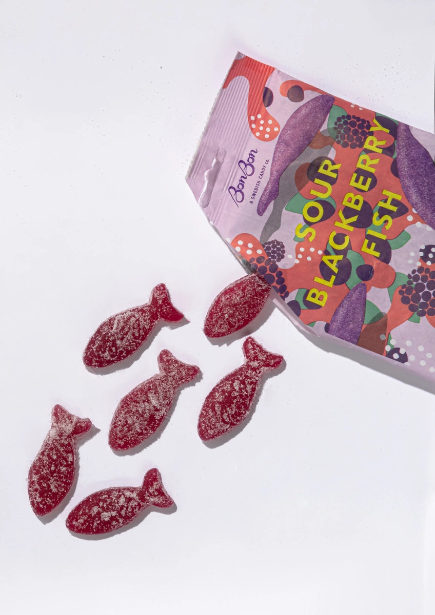 Bon Bon | Sour Blackberry Fish Swedish Candy