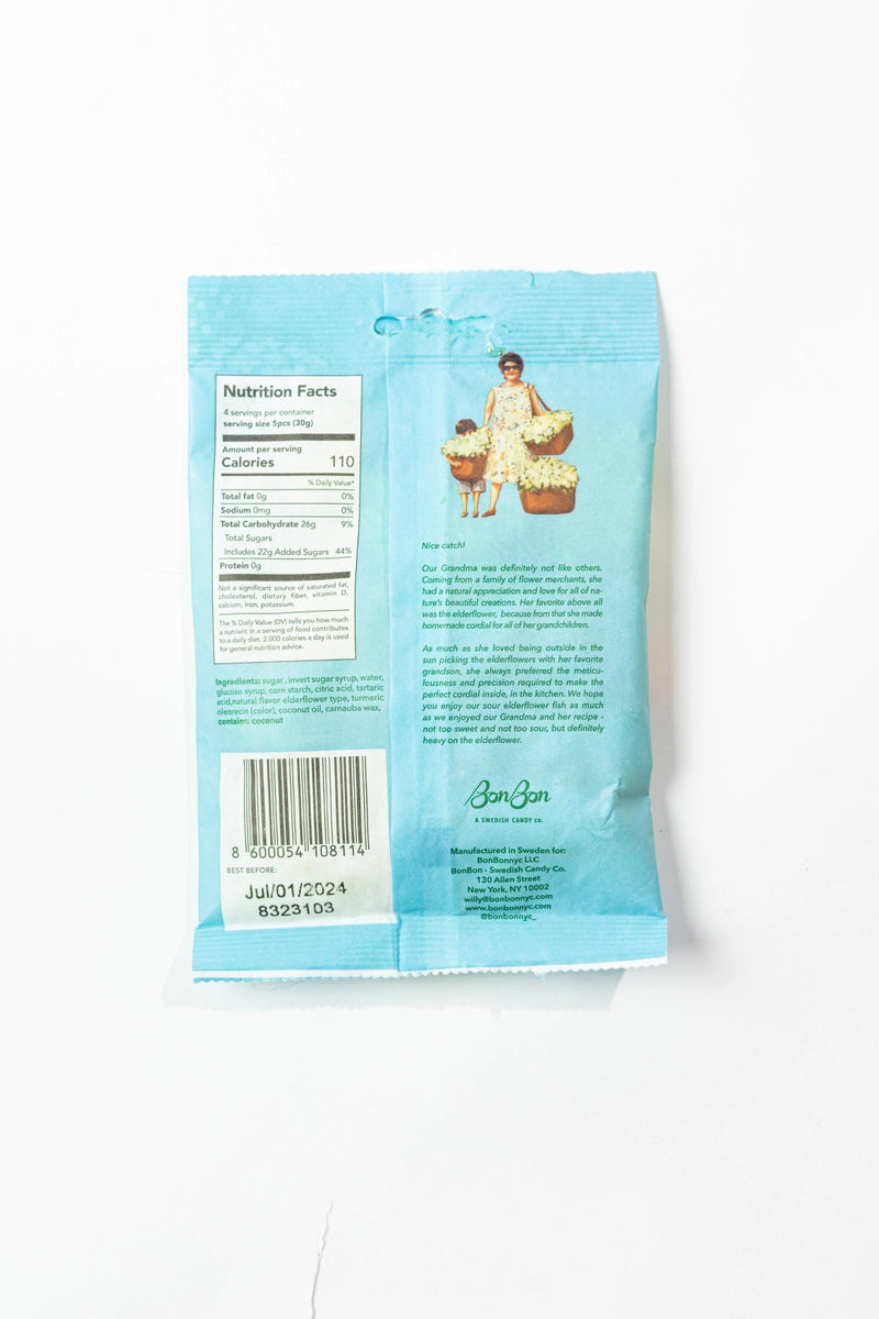 Bon Bon | Sour Elderflower Fish Swedish Candy
