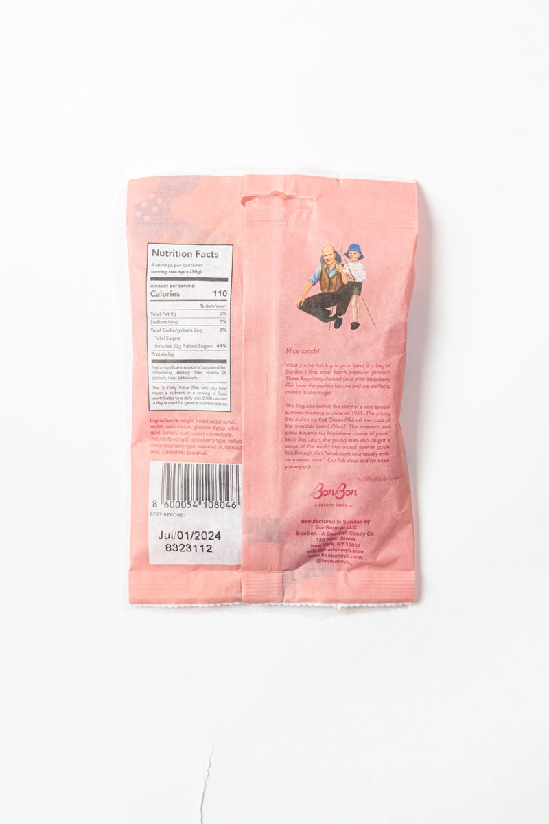 Bon Bon | Sour Wild Strawberry Fish Swedish Candy