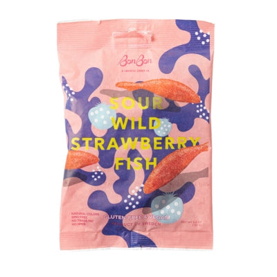 Bon Bon | Sour Wild Strawberry Fish Swedish Candy
