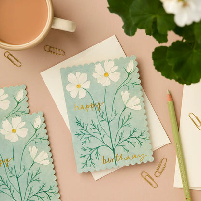 Cosmos "Happy Birthday" Card