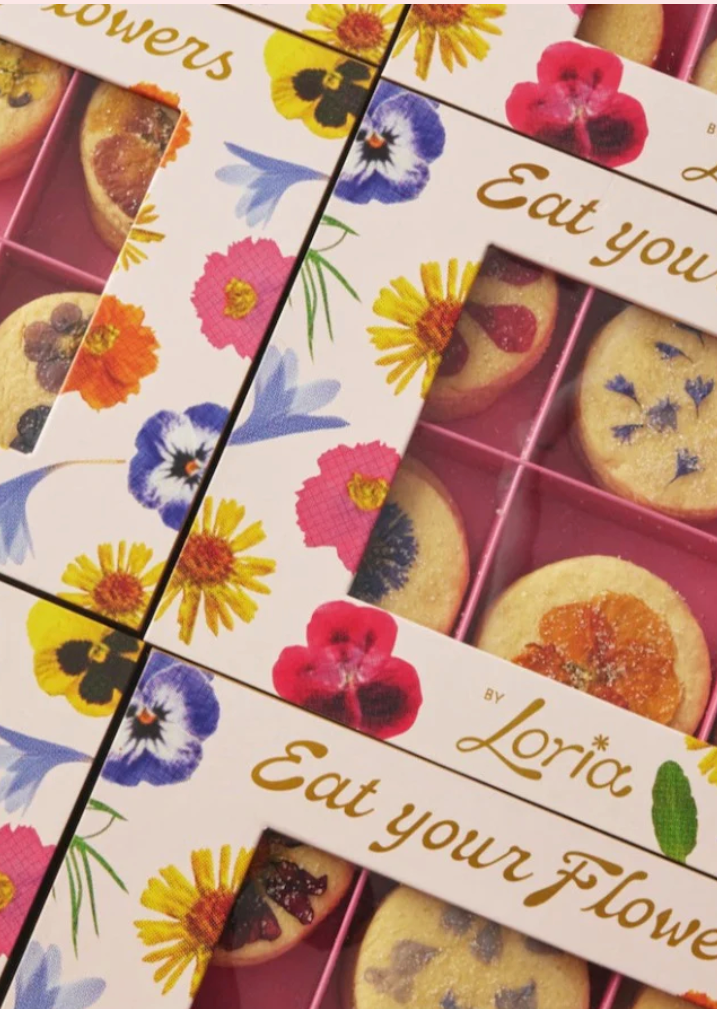 Flower Pressed Shortbread Cookies | 1 Dozen