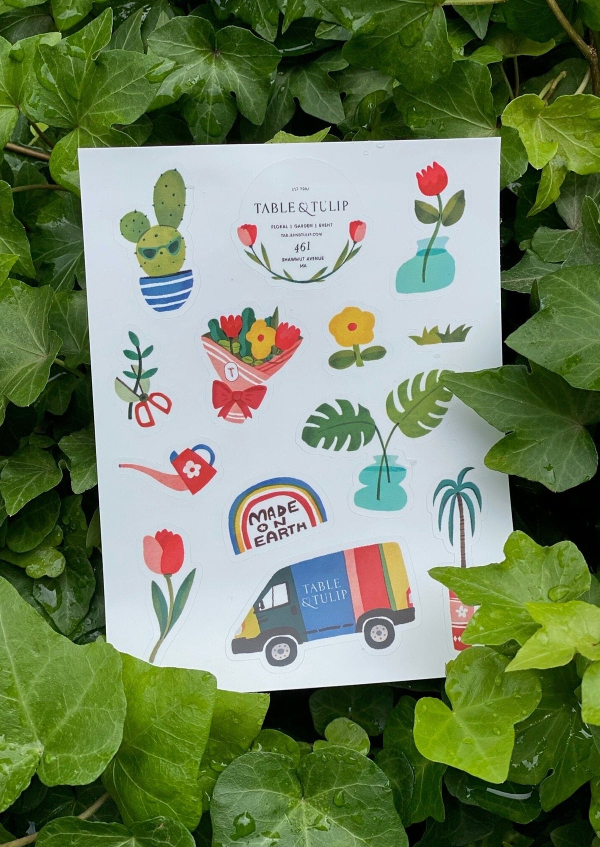 Favorite Table Sticker Table & Tulip Sticker Sheet