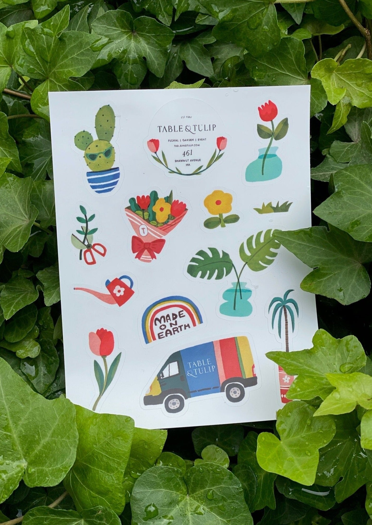 Table & Tulip Sticker Sheet
